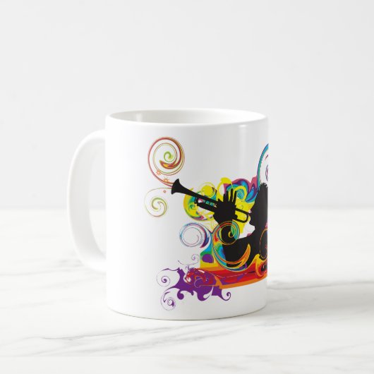 Trumpet Player Art Work Kaffeetasse (Vorderseite Links)