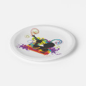 Trumpet Player Art Work Pappteller (Schrägansicht)