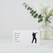 Trumpet Player Business Card Visitenkarte (Stehend Vorderseite)