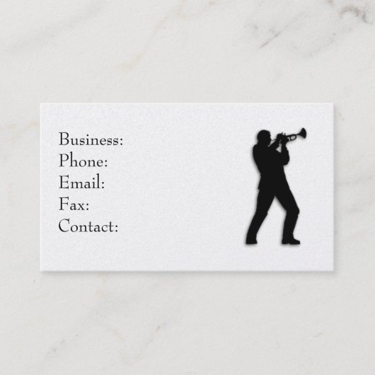 Trumpet Player Business Card Visitenkarte (Vorderseite)