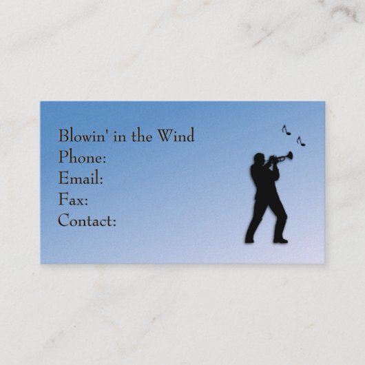 Trumpet Player Business Card Visitenkarte (Vorderseite)