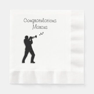 Trumpet Player Custom Herzlichen Glückwunsch Serviette