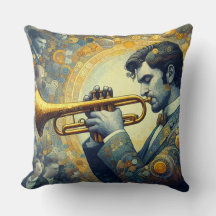 Trumpet-Player Design-Kissen