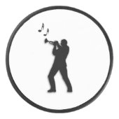 Trumpet Player Eishockey Puck (Vorderseite)