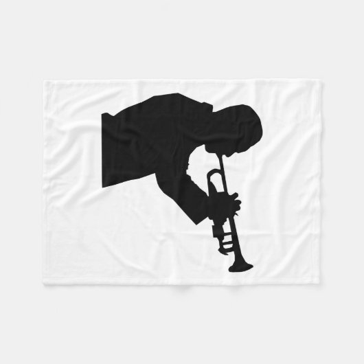 Trumpet Player Fleecedecke (Vorderseite (Horizontal))