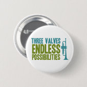 Trumpet Player Geschenk Drei-Ventile-Musikband Button (Vorne & Hinten)
