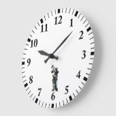 Trumpet Player Große Wanduhr (Winkel)