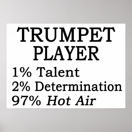 Trumpet Player Hot Air Poster (Vorne)