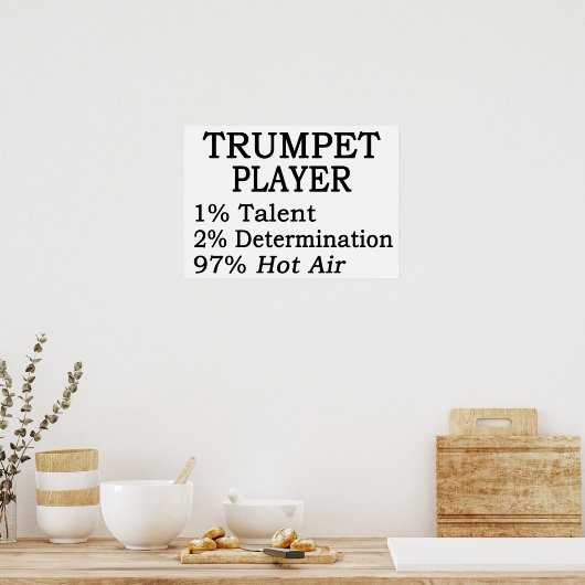 Trumpet Player Hot Air Poster (Küche)