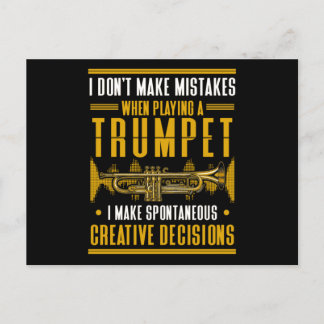 Trumpet Player Humor Jazz Music Postkarte