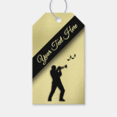 Trumpet Player Ihr Text hier Geschenkanhänger (Vorderseite)