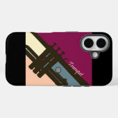 Trumpet Player iPhone Case (Rückseite (Horizontal))