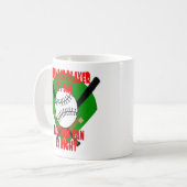 Trumpet Player Lieben Baseball Kaffeetasse (Vorderseite Links)