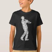 trumpet player made of notes T-Shirt (Vorderseite)