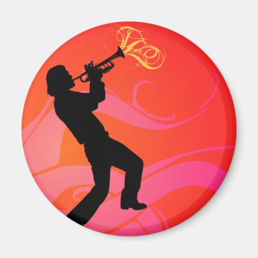 Trumpet Player Magnet (Vorne)