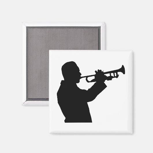Trumpet Player Magnet (Vorderseite/Rückseite)