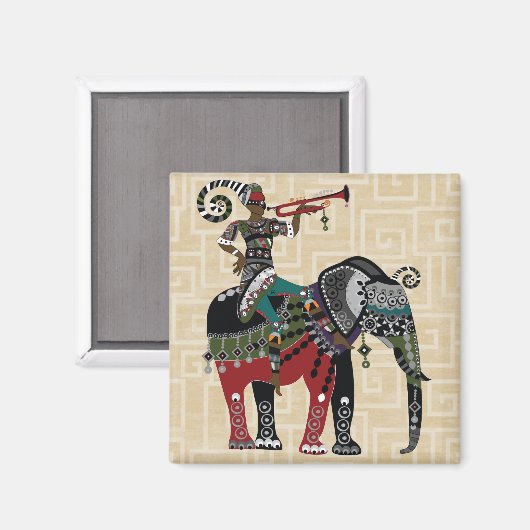 Trumpet Player Magnet (Vorderseite/Rückseite)