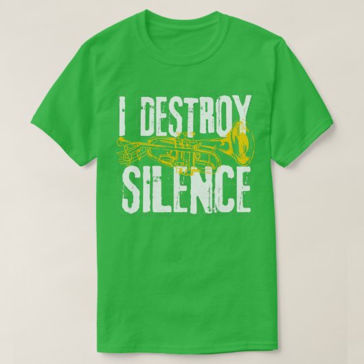 Trumpet Player Marching Silence Destroyer T-Shirt (Design vorne)