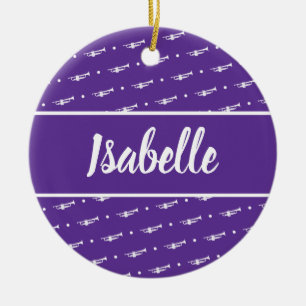 Trumpet Player Musician Geschenk Custom Personalis Keramik Ornament