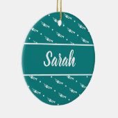 Trumpet Player Musician Geschenk Personalisierte C Keramik Ornament (Rechts)