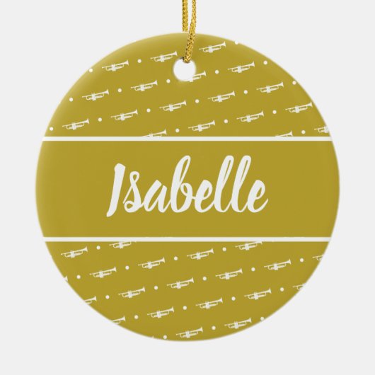 Trumpet Player Musician Geschenk Personalisierte C Keramik Ornament (Vorne)