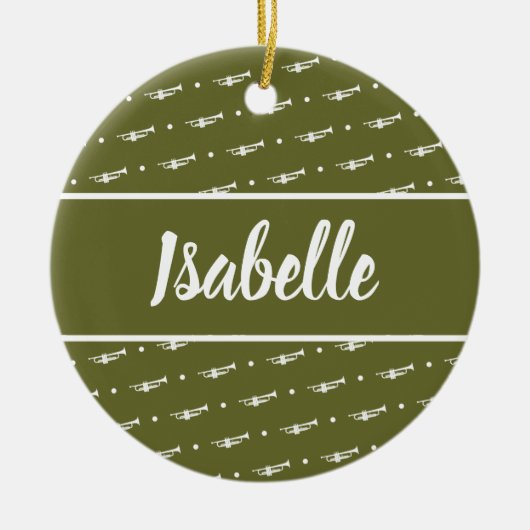 Trumpet Player Musician Geschenk Personalisierte C Keramik Ornament (Vorne)