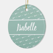 Trumpet Player Musician Gift Personalisiert Green Keramik Ornament (Links)