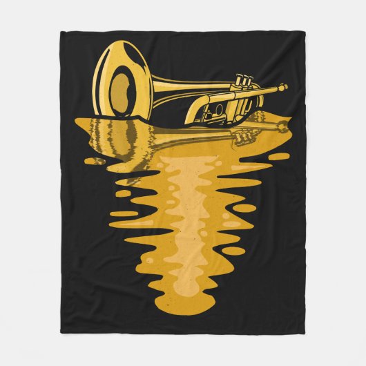 Trumpet Player Musician Marching Band Trumpeter Fleecedecke (Vorderseite)