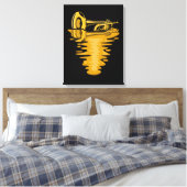 Trumpet Player Musician Marching Band Trumpeter Leinwanddruck (Insitu (Schlafzimmer))