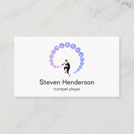 Trumpet Player Musician Minimalistisch Business Ca Visitenkarte