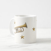 Trumpet Player Musician's Happy Birthday Kaffeetasse (Vorderseite Links)