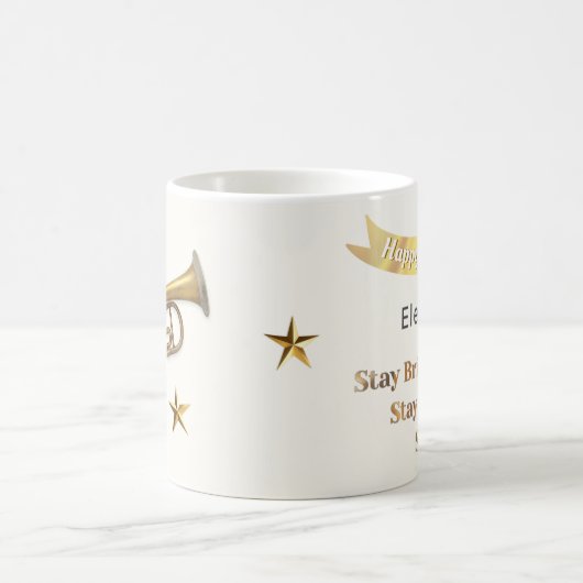 Trumpet Player Musician's Happy Birthday Kaffeetasse (Mittel)