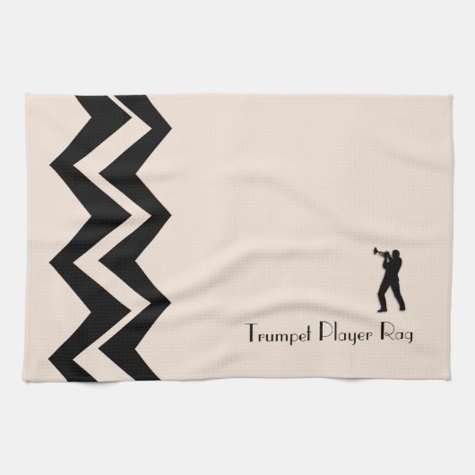 Trumpet Player Rag Custom Art-Deko Handtücher (Horizontal)