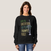 Trumpet Player Retro Style Sweatshirt (Vorne ganz)