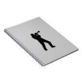 Trumpet Player Silver Notizblock (Rechte Seite)
