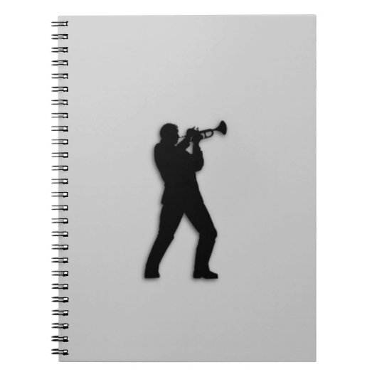 Trumpet Player Silver Notizblock (Vorderseite)