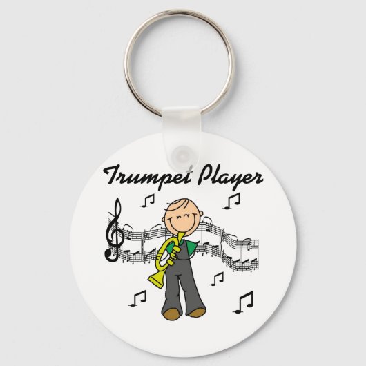 Trumpet Player T - Shirt und Geschenke Schlüsselanhänger (Vorderseite)