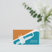 Trumpet Player Teacher Musician Music Studio Visitenkarte (Stehend Vorderseite)