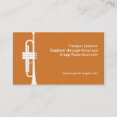 Trumpet Player Teacher Musician Music Studio Visitenkarte (Rückseite)