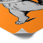 Trumpet Player (Trumpeter) Cat, Louis Wain Poster (Ecke)