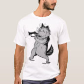 Trumpet Player (Trumpeter) Cat, Louis Wain T-Shirt (Vorderseite)