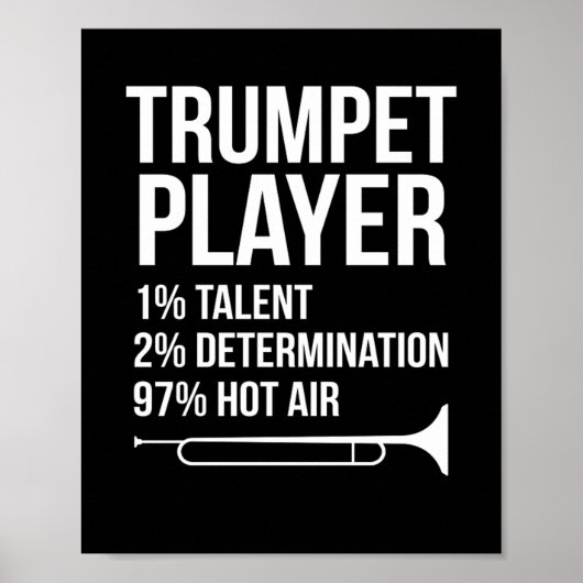 Trumpet Player Wiederholung Musicans Instrument Poster (Vorne)