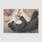 Trumpet Player with Abstract Motion Decoupage Seidenpapier (Vorderseite)