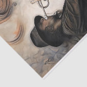 Trumpet Player with Abstract Motion Decoupage Seidenpapier (Ausschnitt)