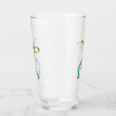 Trumpet Playing Stickman Glas (Rechts)