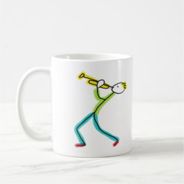 Trumpet Playing Stickman Kaffeetasse