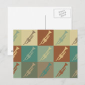 Trumpet Pop Art Postkarte (Vorne/Hinten)