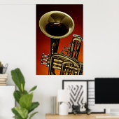 Trumpet-Poster-Bild eines Trumpeten Poster (Heimbüro)