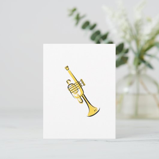 Trumpet Postkarte (Stehend Vorderseite)