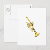 Trumpet Postkarte (Vorne/Hinten)